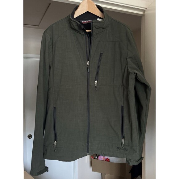 Black Diamond Double Diamond Softshell Jacket Olive Men’s L Full Zip Pockets - Picture 3 of 16